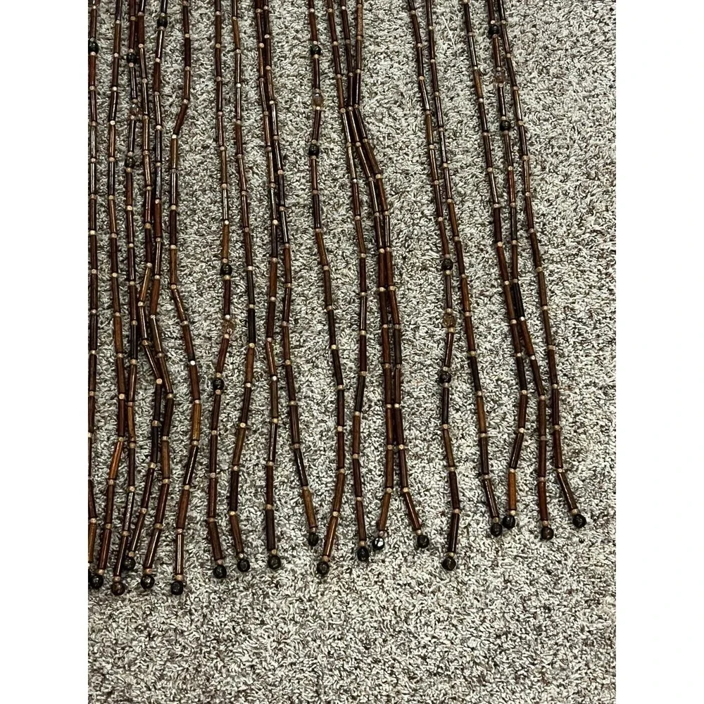 Pier 1 Dark Bamboo Beaded Curtains 36 x 72